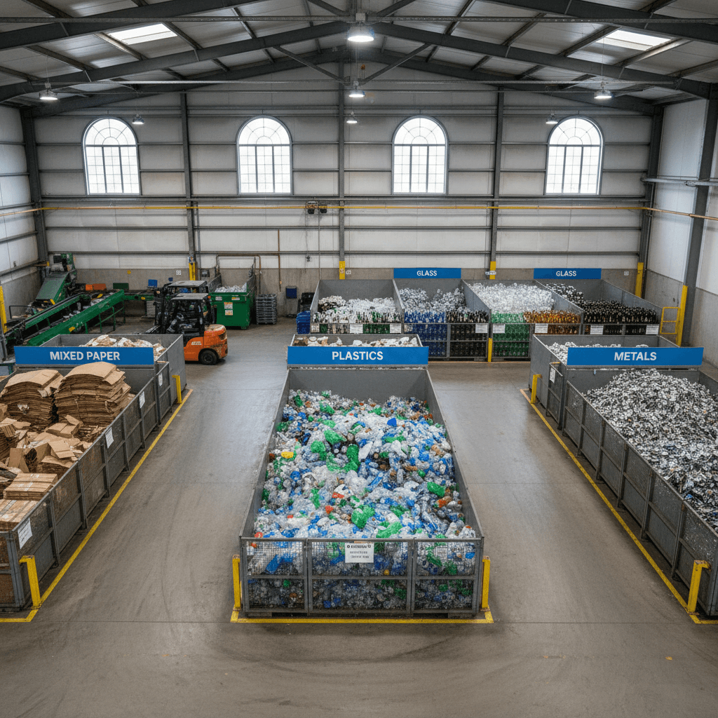Material sorting station at Jolley Recycling facility
